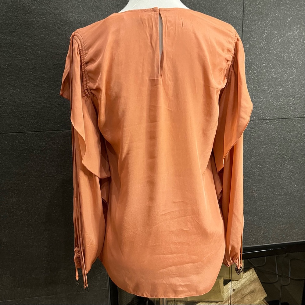See By Chloe Silk Blend Ruffle Blouse Size 34 - Picture 15 of 16